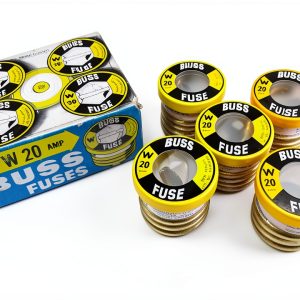 Bussmann W-20 Plug Fuse - 5 Pack, 3x2x1in Compact Design-0