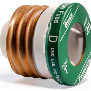 Bussmann T-25BC 25 Amp Type T Time-Delay Dual-Element Edison Base Plug Fuse. 125V UL Listed 1-In Bag-0
