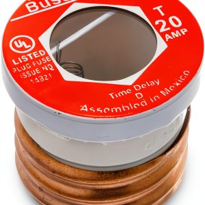 Bussmann T-20 20 Amp Time-Delay Plug Fuse 125V UL Pack of 4-0