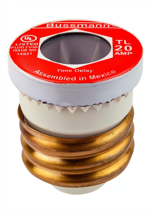 Bussmann Series TL 20 Amp Fuse 125V 10kA IR Plug Fuse – 3 Pack-0