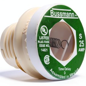 Bussmann S-25BC 25 Amp Type S Time-Delay Dual-Element Plug Fuse Rejection Base, 125V UL Listed 1-In Bag-0