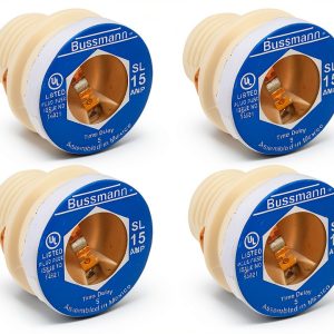 Bussmann SL-15 15 Amp Time Delay Plug Fuse, 125V UL Listed-0