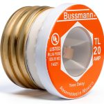 Bussmann BP/TL-20 20 Amp Time Delay, Loaded Link Edison Base Plug Fuse, 125V UL Listed Carded, 1 Blister pack of 3 fuses-0