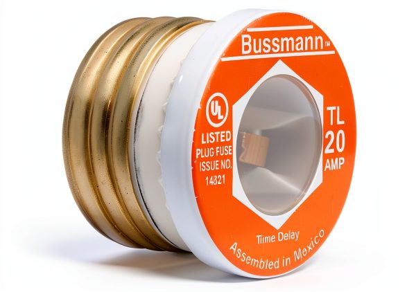 Bussmann BP/TL-20 20 Amp Time Delay, Loaded Link Edison Base Plug Fuse, 125V UL Listed Carded, 1 Blister pack of 3 fuses-0